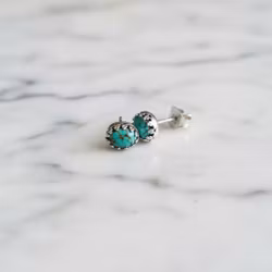 Ovala Turkos örhängen silver