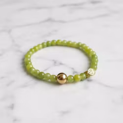 Limegrönt pärlarmband herr