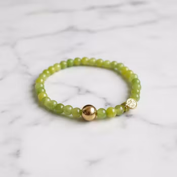 Limegrönt pärlarmband herr