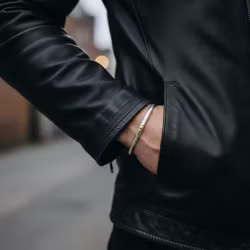 Cuff armband i silver herr