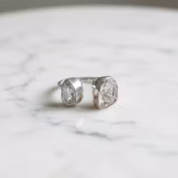 Grön rå Ametist Prasiolit ring