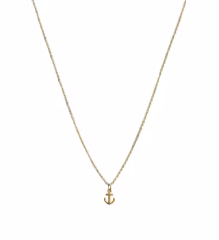 Halsband med kedja och ankare