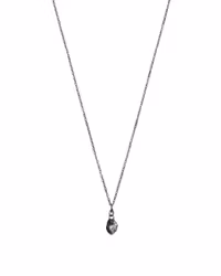 Rustikt oxiderat silverhalsband herr