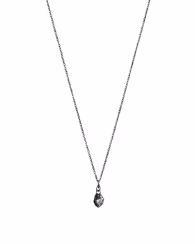 Rustikt oxiderat silverhalsband herr