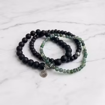 Set med pärlarmband herr