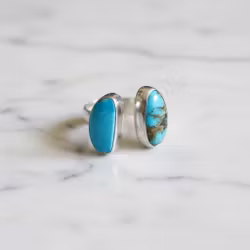 Silverring med Turkoser