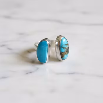 Silverring med Turkoser