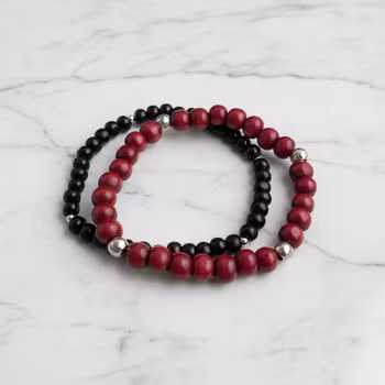 Träarmband set herr