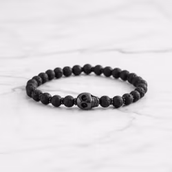 Svart Lava armband herr