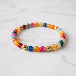 Färgglatt herrarmband Agat stenar