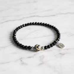 Smalt armband med pärlor herr