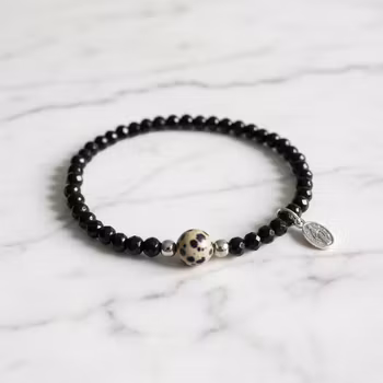 Smalt armband med pärlor herr
