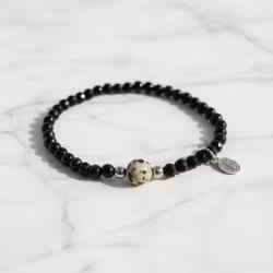 Smalt armband med pärlor herr