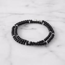 Svart sten armband herr