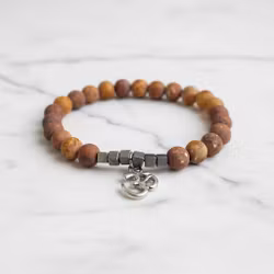 Brunt Dzi armband Aum herr