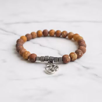 Brunt Dzi armband Aum herr