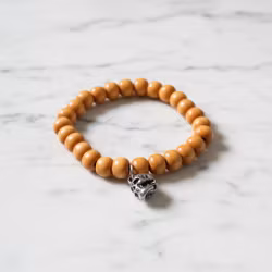 Orange armband i trä herr