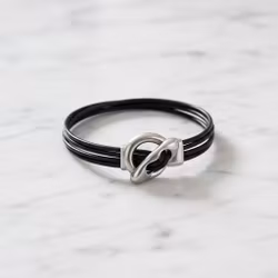 Armband svart läder herr