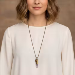 Crystal bullet halsband Ametist