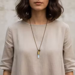 Halsband Crystal bullet Opalit