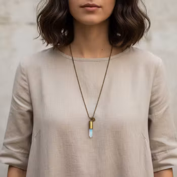 Halsband Crystal bullet Opalit