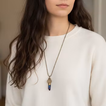 Halsband Crystal bullet Mystic quartz