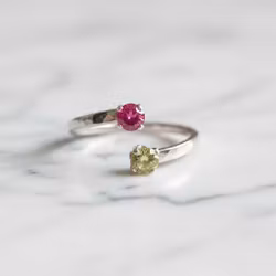 Öppen silverring Cubic Zirconia