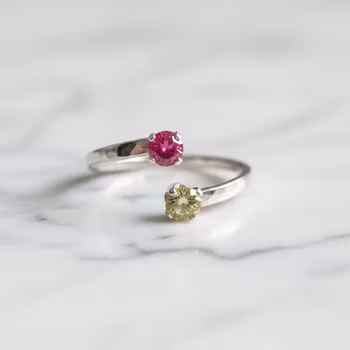 Öppen silverring Cubic Zirconia