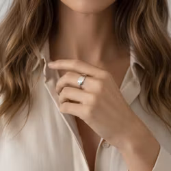 Silverring med bricka