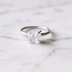 Rå klar kvarts kristall ring silver