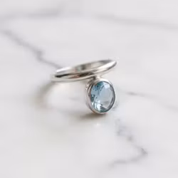 Akvamarin ring silver