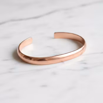 Brett Cuff armband i koppar herr