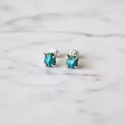 Turkos nugget örhängen silver