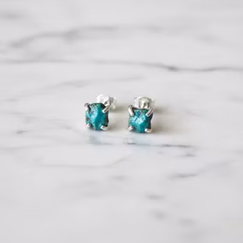 Turkos nugget örhängen silver