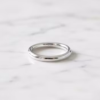 Tjock slät silverring