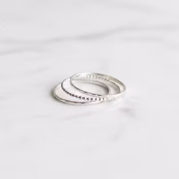 Smala silverringar