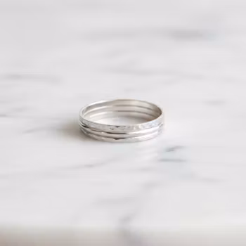 Ringar i silver flerpack