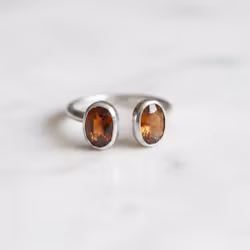 Silverring Hessonit Granat