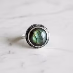 Labradorit ring silver
