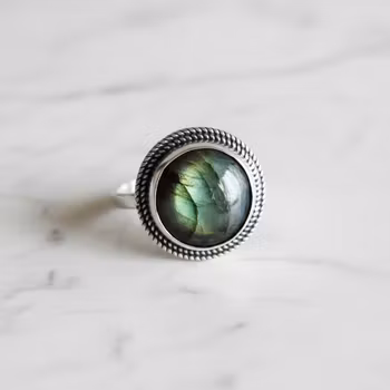 Labradorit ring silver