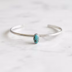 Cuff armband med Turkos sten silver