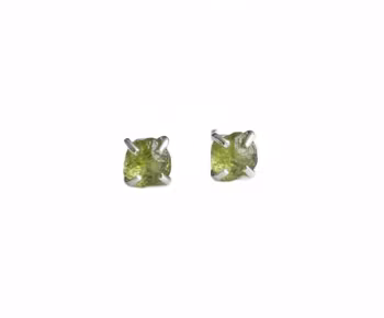 Örhängen rå Peridot silver