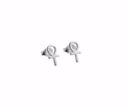Ankh örhängen silver