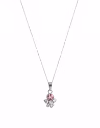 Halsband med rosa Safir silver