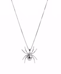 Silverhalsband med spindel