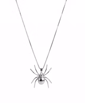 Silverhalsband med spindel