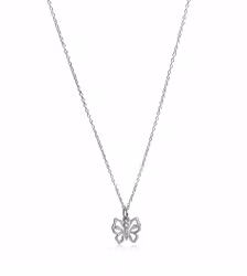 Fjäril halsband silver