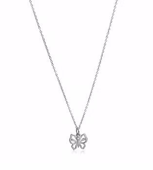 Fjäril halsband silver