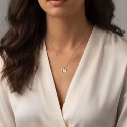 Fjäril halsband silver