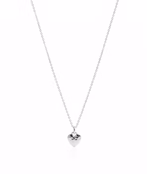 Halsband med litet hjärta silver